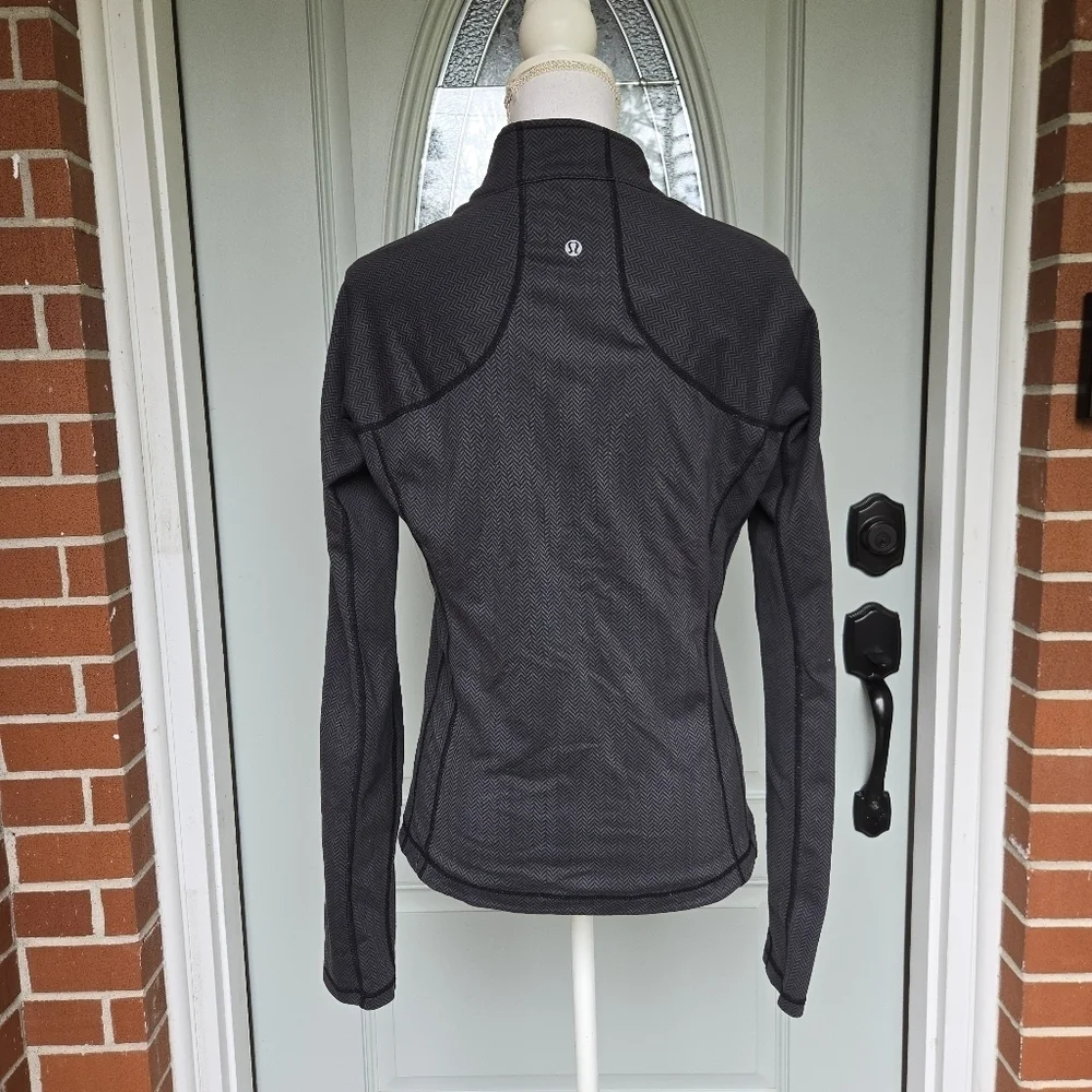 Lululemon Jacket Black Gray Herringbone